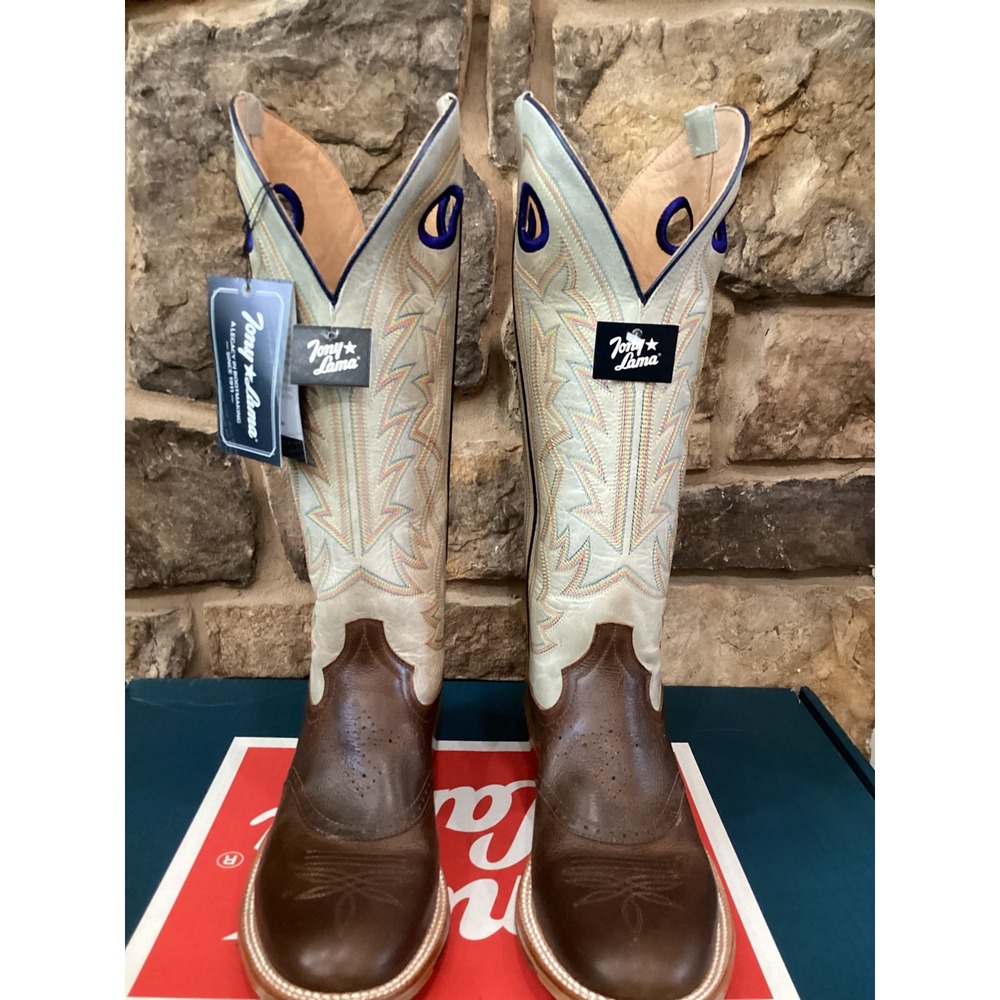 Tony Lama Henley Stout Brown Cowhide Mens Size 8.5 D 15" Western Boots New - Picture 3 of 8